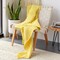 Tiwari Home Mustard Yellow Fringed Rectangular Throw Blanket 50" x 60"